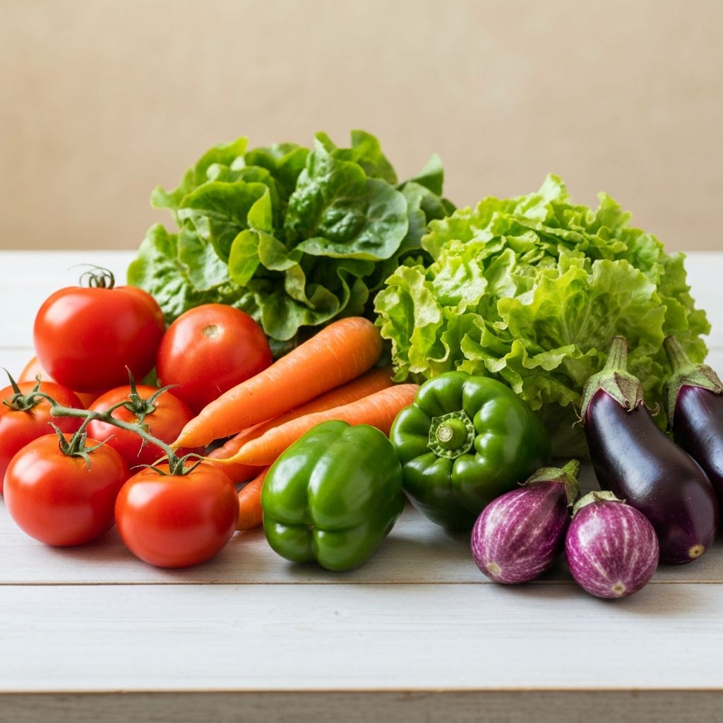 Fresh vegetables and fruits